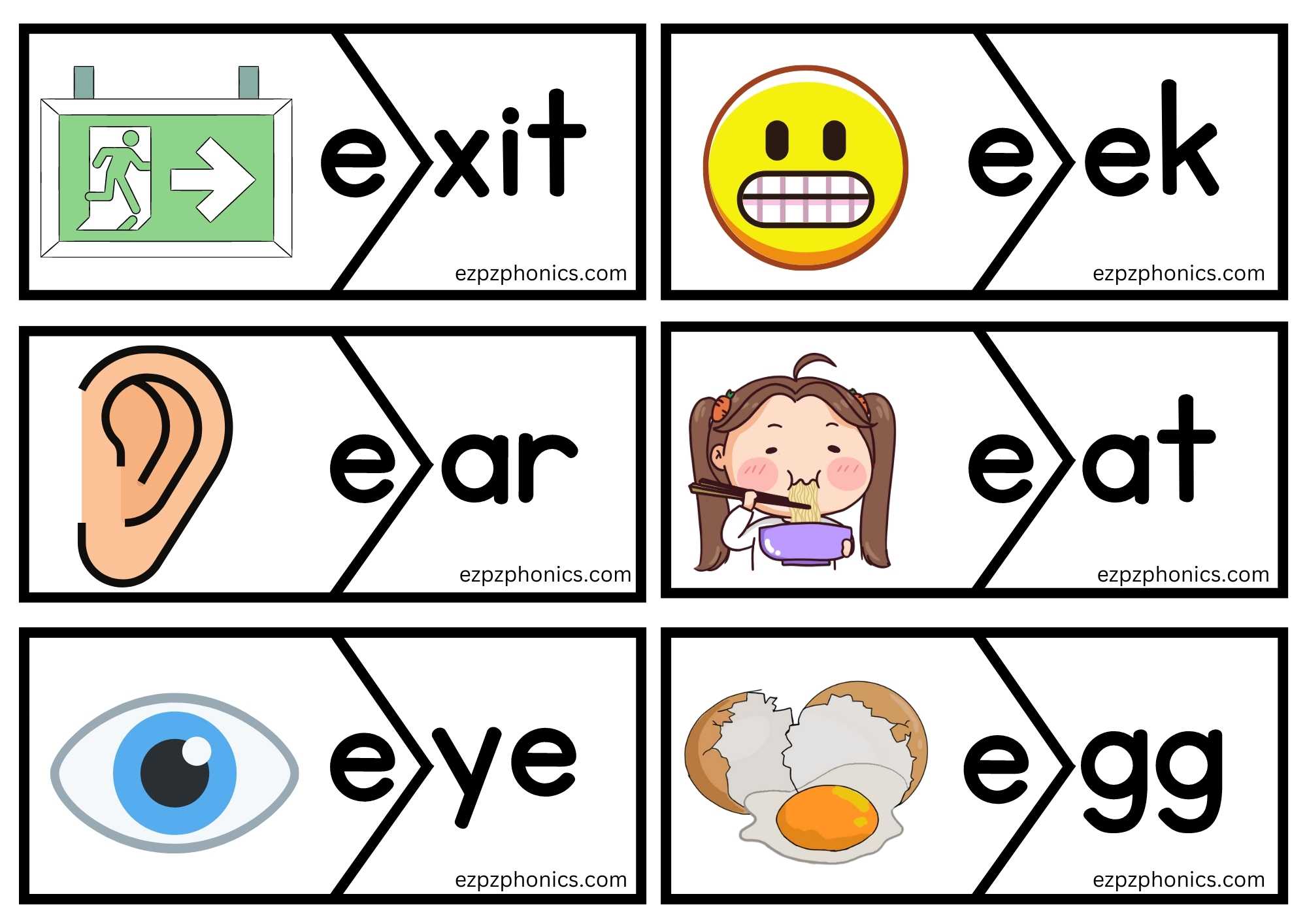 Letter E Puzzle Word Match 1